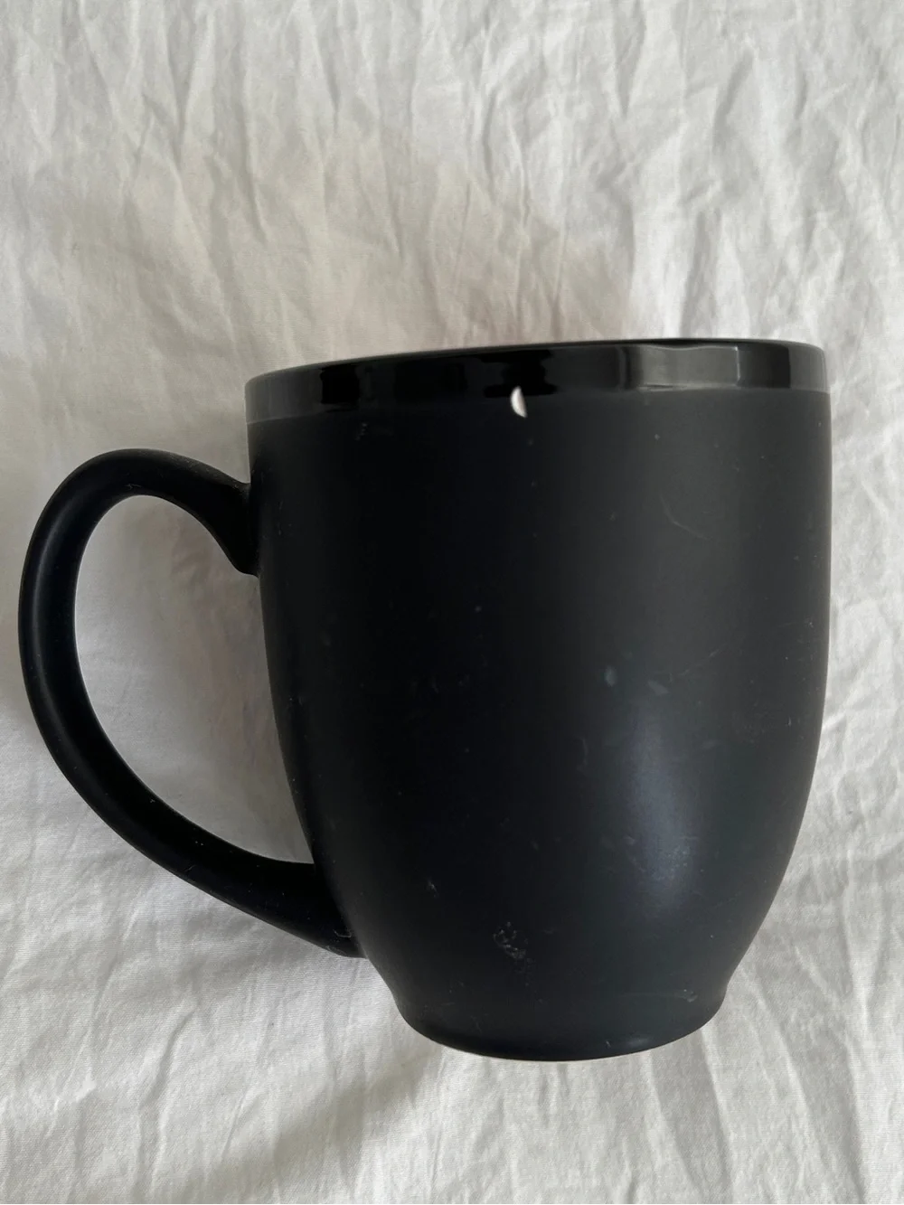 Pink Logo Black Ceramic Coffee Mug